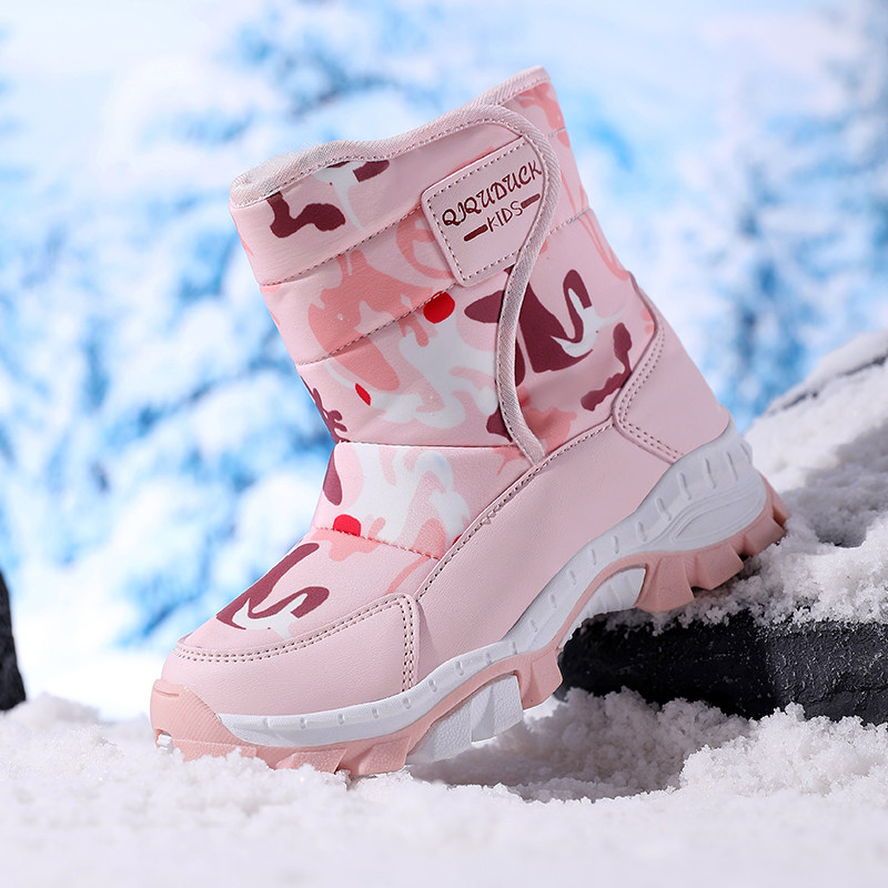 儿童雪地靴女童鞋子2026新款秋冬季东北中大童冬天防水女孩大棉鞋
