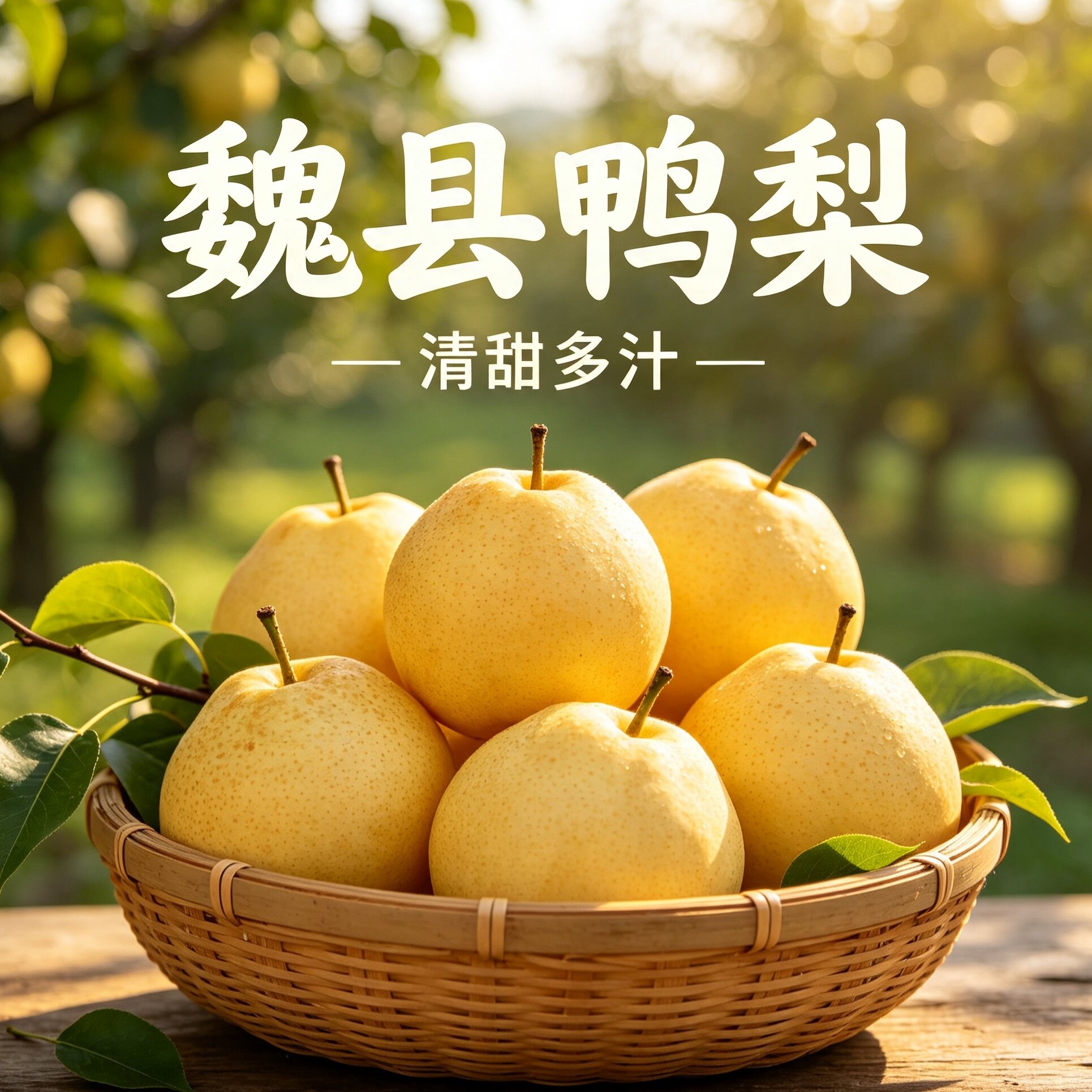 魏县鸭梨正宗河北鸭梨当季薄皮脆甜多汁农家鲜果  4kg一整箱包邮