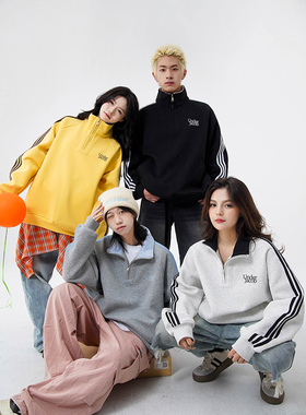 XZ707-1-WY6808-P70-限价98    半拉链撞色卫衣  棉65 聚酯纤维35