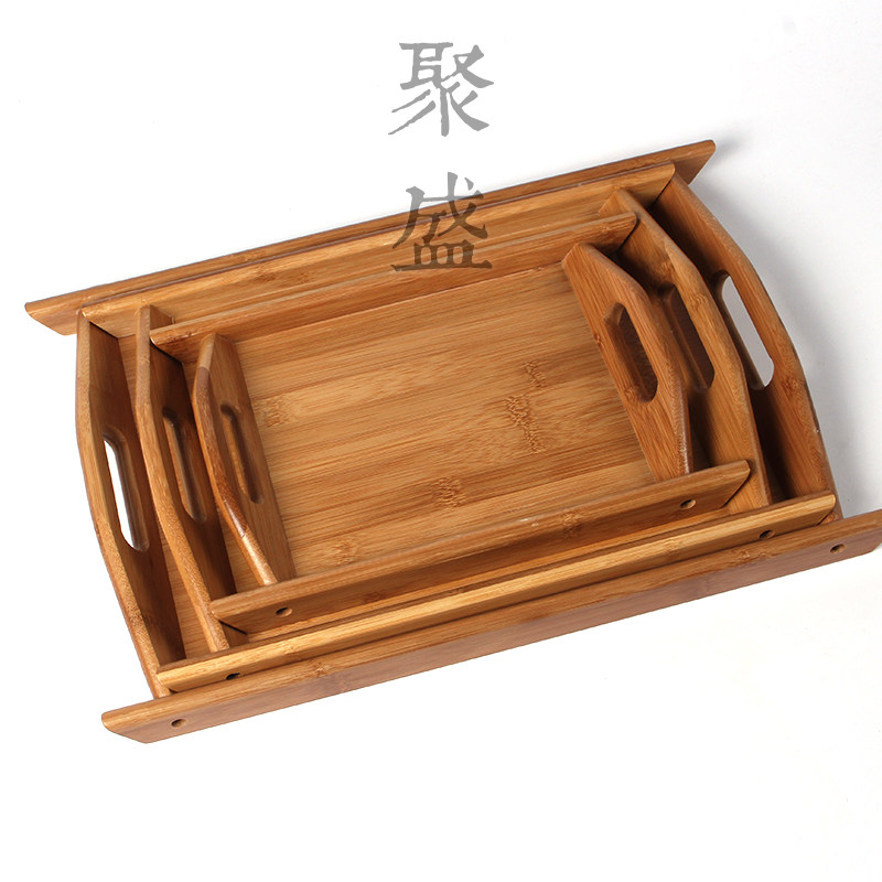 双耳复古水果干日式风竹托盘