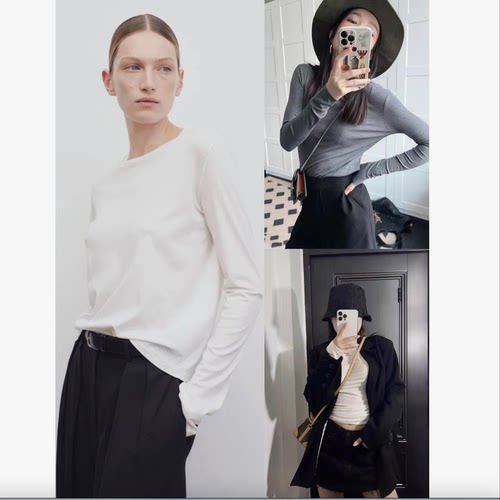 贵妇的Z爱！TR 经典款~太舒服了~莱赛尔天丝+羊毛长袖打底衫3色