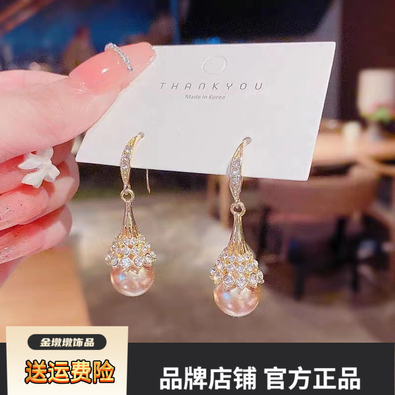 高级感珍珠耳环韩国气质网红耳坠