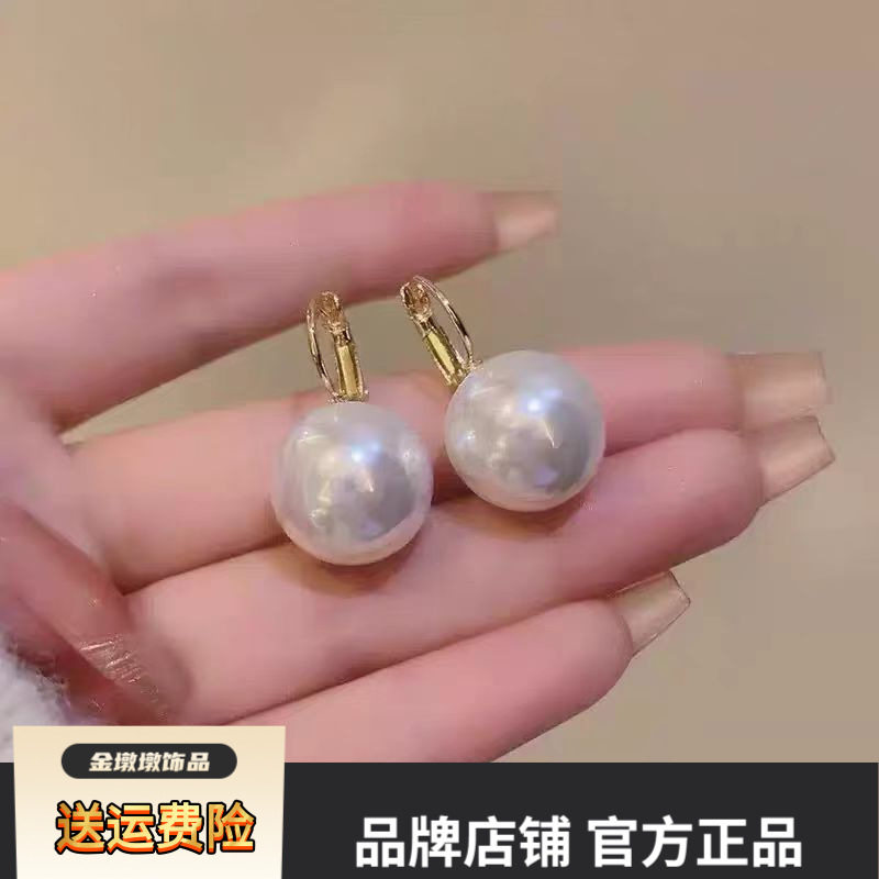 港风复古夸张耳扣式耳环女小众独
