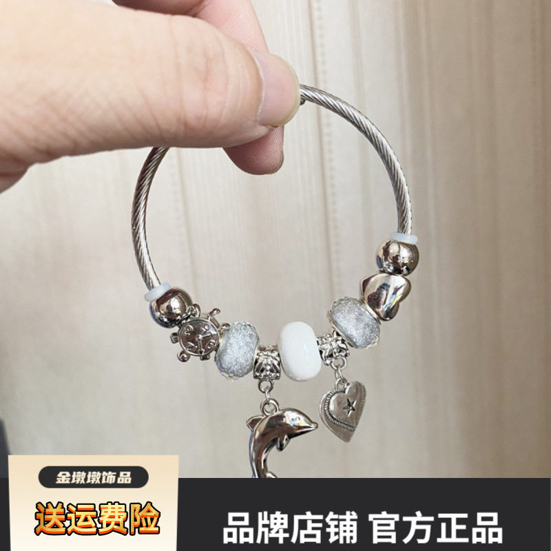欧美跨境热销潘家风格水晶金属手