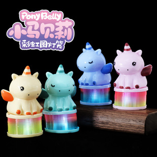 小马灯笼彩虹圈2026年马年彩虹圈灯笼跨境专供弹簧圈玩具厂家直销