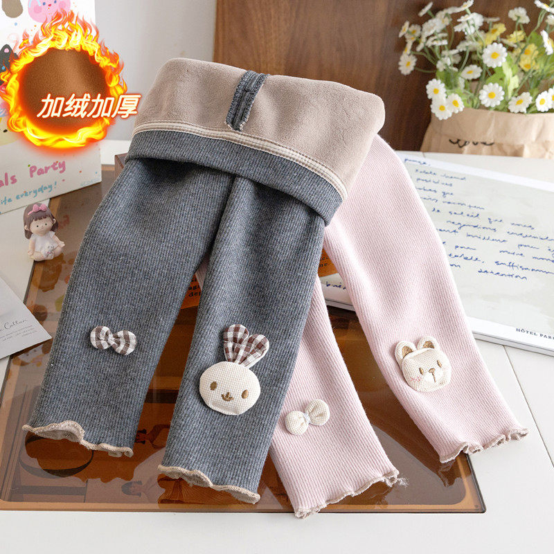 女童加绒打底裤冬装中小童洋气一体绒保暖裤宝宝弹力修身舒适裤子,童装/婴儿装/亲子装,裤子,淘宝优惠券,粉丝福利购,淘宝优惠卷