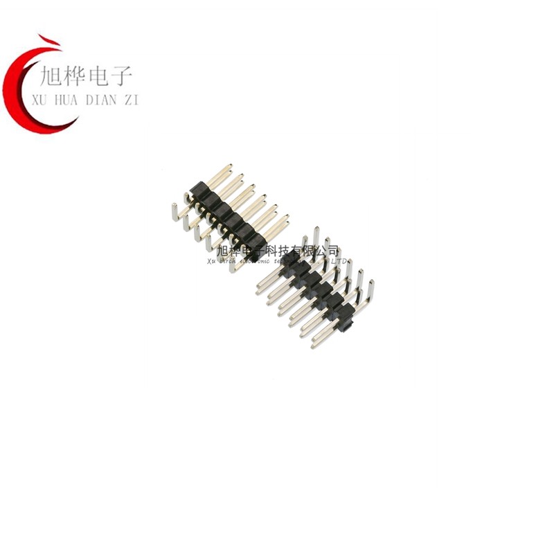 2.54MM双排针90度卧式弯排针