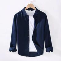 【 French Raindrop Linen 】 Summer 100% linen high-end long-sleeved shirt, casual breathable shirt for men, thin style thumbnail 4