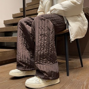 抗寒零下40度裤子男冬季加厚外穿滑雪羽绒棉裤东北防寒直筒阔腿裤