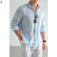 【 French Raindrop Linen 】 Summer 100% linen high-end long-sleeved shirt, casual breathable shirt for men, thin style thumbnail 7