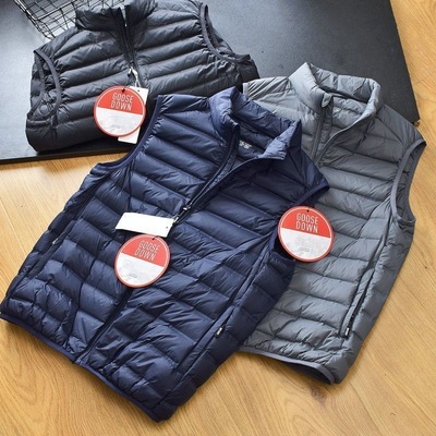 注意!!拒绝钻绒 秋冬男士羽绒棉马甲轻薄保暖背心中老年外套潮流
