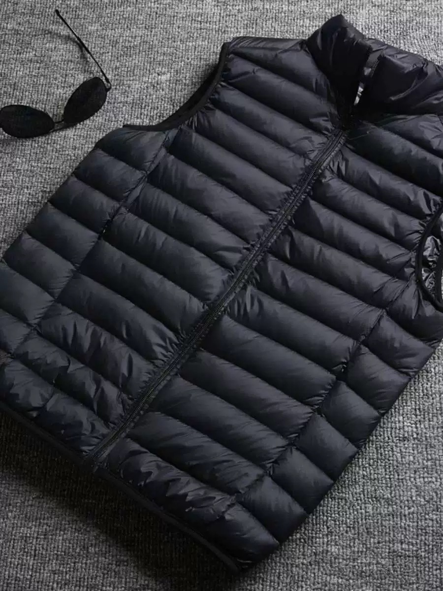 反季羽绒服马甲男轻薄款背心坎肩立领马夹大码保暖秋冬装外套