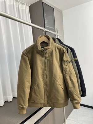 冬季飞行员夹克加绒外套棉服纯棉翻领保暖棉衣工装加厚男士棉袄