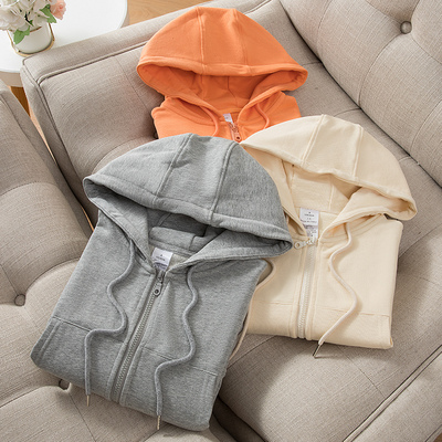 秋季连帽短款拉链外套女