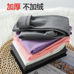 加厚不加绒女童打底裤春秋外穿纯棉儿童女长裤宝宝秋裤女孩裤子厚