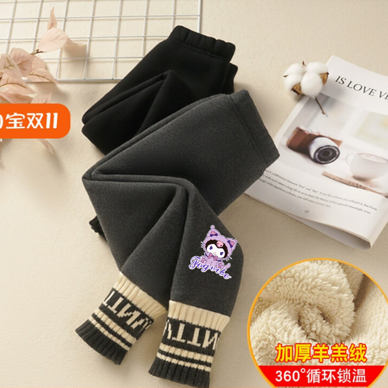 加厚加绒女童打底裤一条过冬女孩冬装棉裤儿童女纯棉裤子冬季长裤