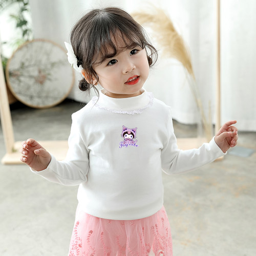 女童中领纯棉A类春秋T恤打底衫