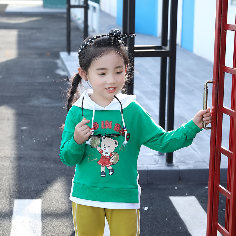 女童卫衣春秋2019新款宝宝长袖上衣韩版潮小女孩纯棉洋气连帽衣服|ruв категории Детская одежда, свитер/свитер - от Buy2taobao.com для оказания профессиональной услуги покупки агента Taobao