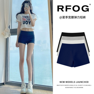 辣妹百搭包臀裤女夏季新款藏青色直筒热裤运动短裤低腰显瘦休闲裤