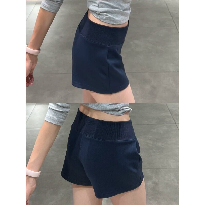 美式辣妹低腰修身显瘦运动短裤子