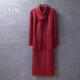 安可拉红双面呢羊绒大衣女中长款 毛呢外套 气质围巾款 秋冬新款 法式
