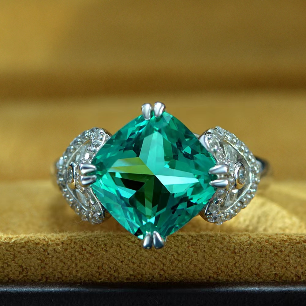 PRINGXY女小众绿碧玺戒指