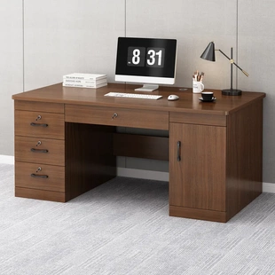 带锁办公桌家用电脑桌闲鱼二手家具旧货市场入口捡漏全新职员桌椅