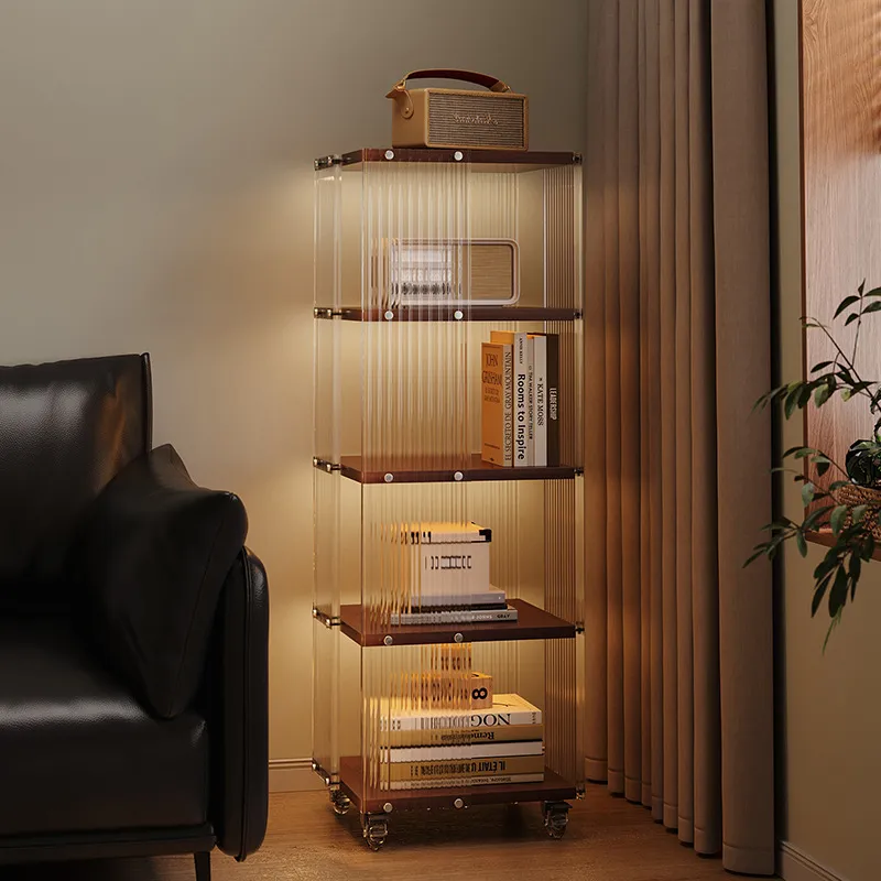 旋转书架创意落地亚克力转角书架