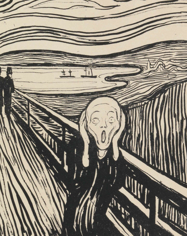 t662【挪威】爱德华·蒙克(edvard munch)版画素描写生素材图库