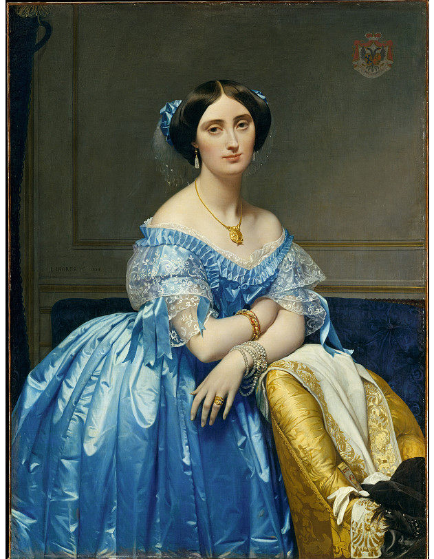 t136【法国】安格尔ingres古典人物肖像写实油画电子图片高清图