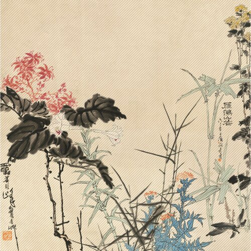 T484【中国】潘天寿 国画花鸟超高清微喷印刷图库