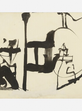 K493【美国】弗兰茨·克莱恩(Franz Kline)抽象绘画网传图库