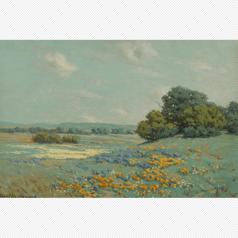 K973【美国】 格兰维尔·雷蒙德Granville Redmond风景绘画图库