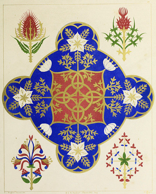 a343【英国】(augustus pugin)欧洲古典装饰纹饰设计参考素材图库