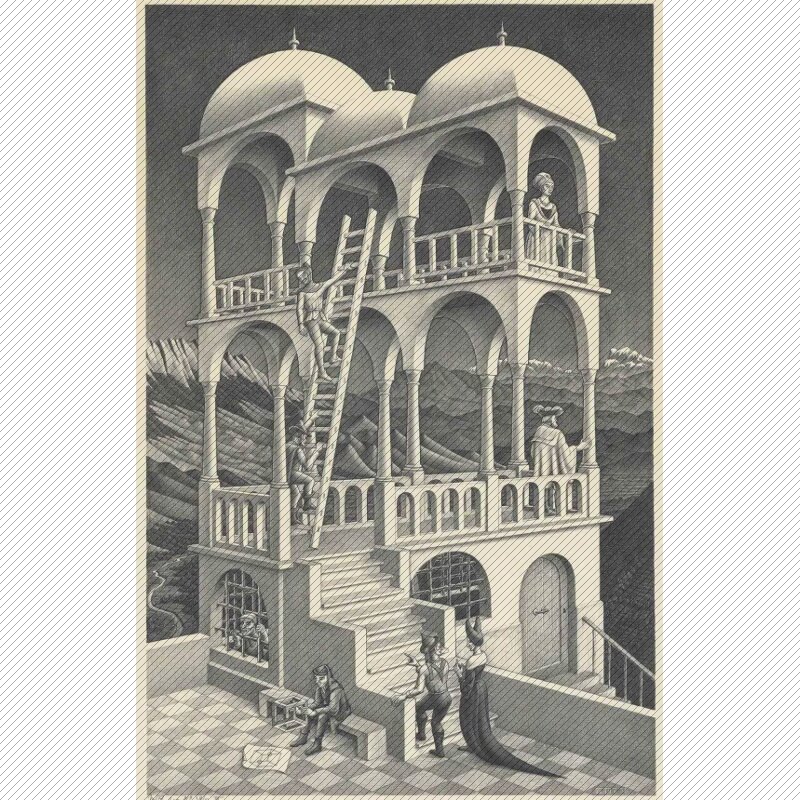 m131【荷兰】埃舍尔escher绘画版画插图素描高清图片电子图库临摹