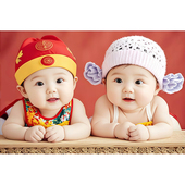 宝宝画报墙贴娃娃求送子图照片助备孕可爱男女龙凤胎卧室海报贴纸