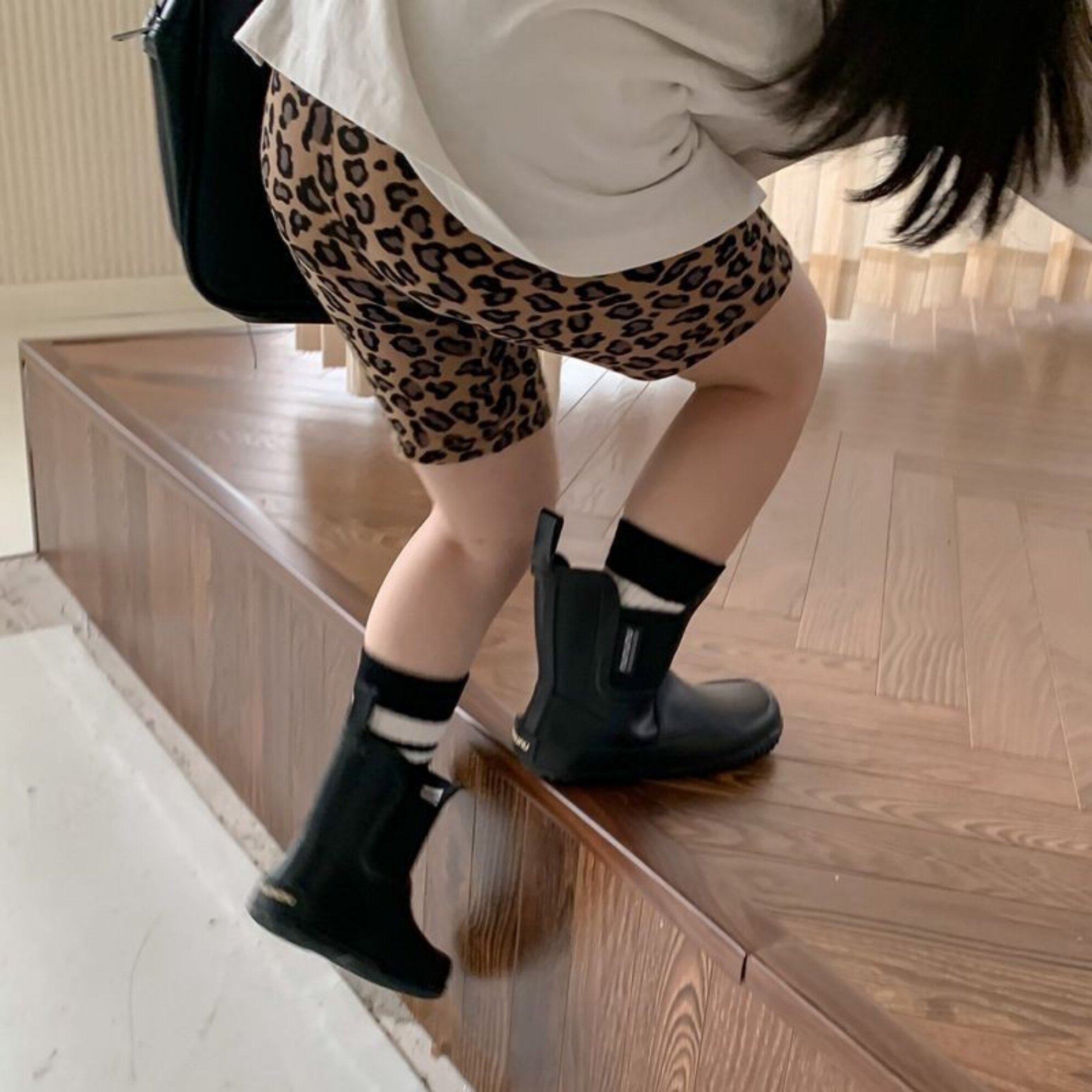 女童纯棉中长款宽松笑脸T恤