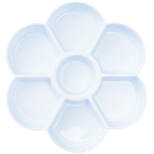 仿瓷梅花调色盘儿童学生美术用水彩水粉丙烯国画颜料碟调色板加厚