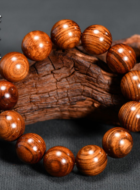 黑花梨实木素款圆满款手链男女念珠木质国潮单圈木质饰品