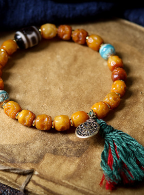 原创设计藏饰牦牛骨民族风手链