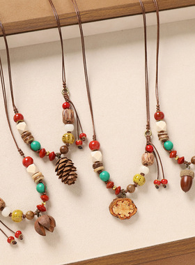 原创设计植物果实项链新中式配饰