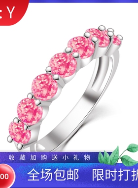 新款 亚马逊爆款 ins 风 澳宝圆形戒指欧珀戒指跨境专供
