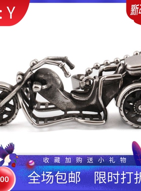 新款欧美ins朋克复古钛钢项链不锈钢机车摩托车个性吊坠厂家热卖