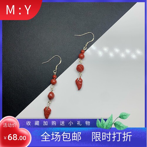 通体s925纯银天然耳坠防过敏