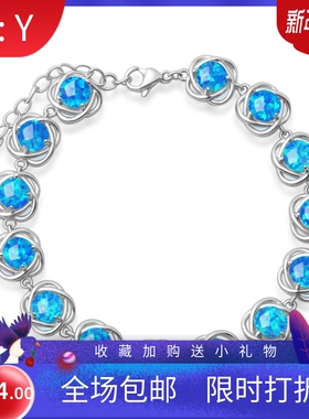 新款Opal澳宝夏威蛋型手链澳宝花朵手链时尚饰品镶进口欧泊