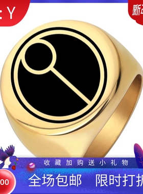 新款欧美跨境22MM圆形光面刻字不锈钢戒指复古简约个性指环热卖女