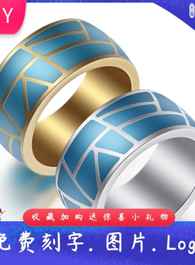 欧美百搭蓝色钛钢22MM滴胶男女不