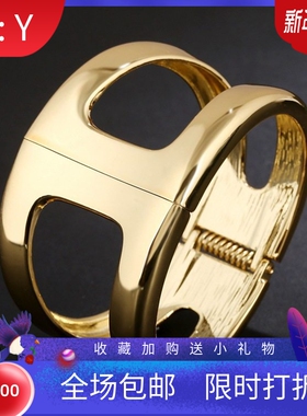 光面配饰欧美风夸张镂空手环新品