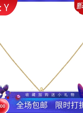 新款26个首字母大写简约项链女不锈钢英文字母项链个性化名字项链