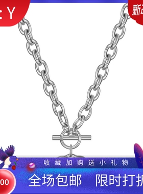 新款欧美Ins时尚不锈钢心形26字母项链简约OT钛钢吊坠锁骨链项链